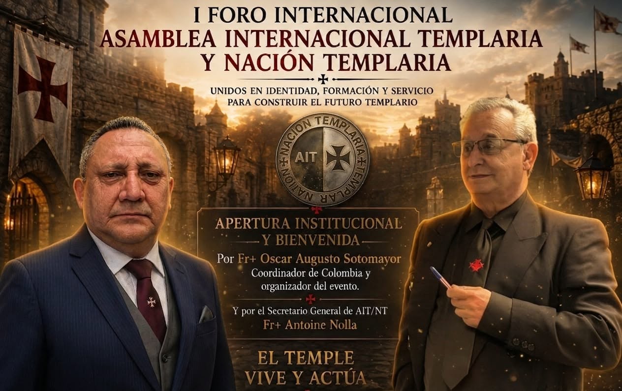 I Foro Internacional AIT y Nación Templaria: apertura y bienvenida con Óscar Augusto Sotomayor y Antoine Nolla
